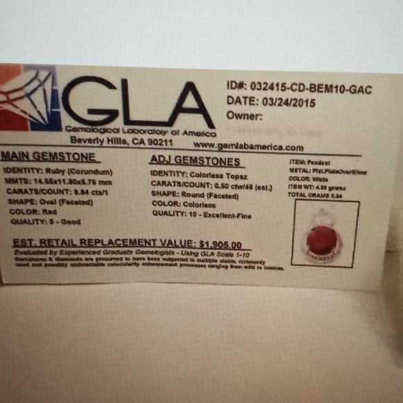 Ruby Pendant - Picture 2 of 2